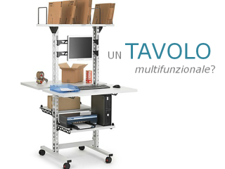 Tavolo da imballaggio mobile, multifunzionale, double-face, resistente